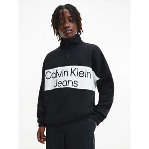 Calvin Klein pánská černá mikina COLORBLOCK ZIP - L (BEH)